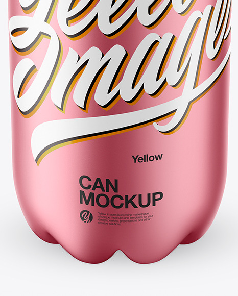 Metallized PET Can Mockup PSD #1