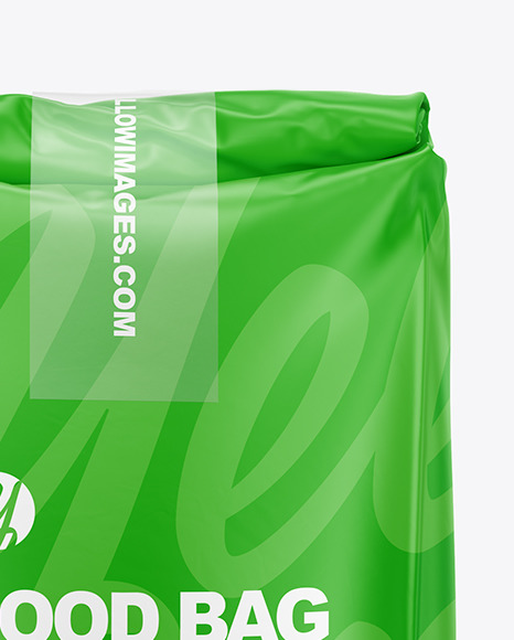 Download Matte Food Bag Mockup Front View In Bag Sack Mockups On Yellow Images Object Mockups