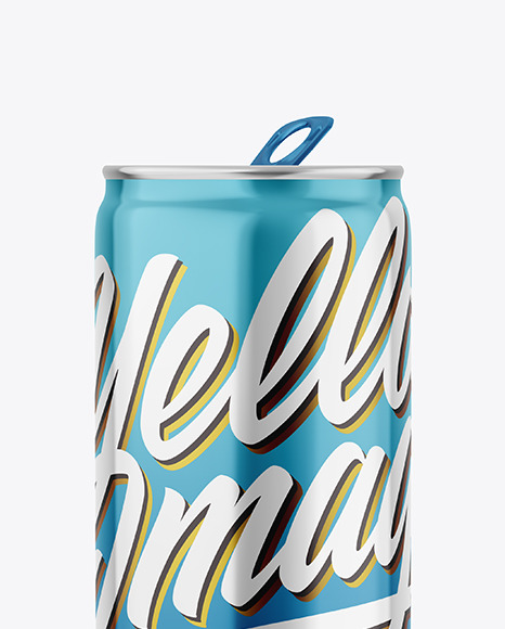 Metallic Drink Can Mockup PSD #2