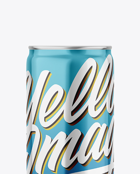 Metallic Drink Can Mockup PSD #1