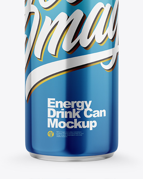 Metallic Drink Can Mockup PSD #6
