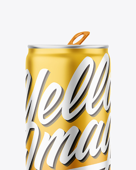 Matte Metallic Drink Can Mockup PSD #2