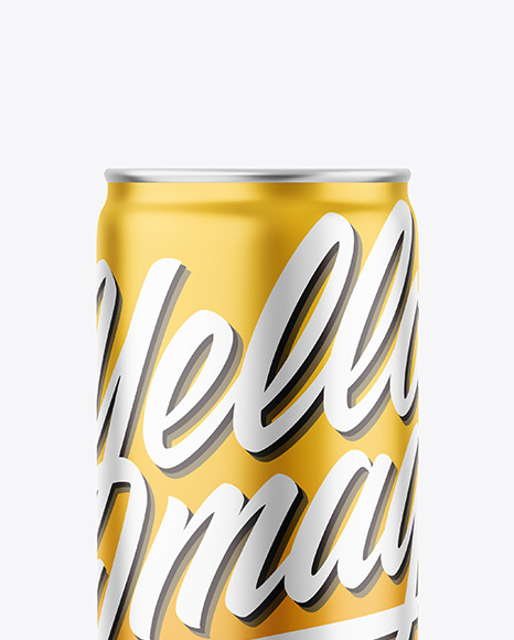 Matte Metallic Drink Can Mockup PSD #1