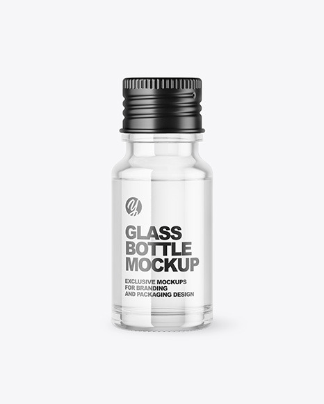 Clear Glass Bottle Mockup