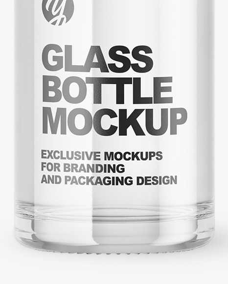 Clear Glass Bottle Mockup PSD #7
