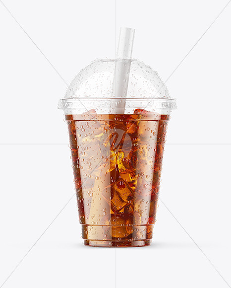 Download Iced Black Tea Cup Mockup In Cup Bowl Mockups On Yellow Images Object Mockups PSD Mockup Templates