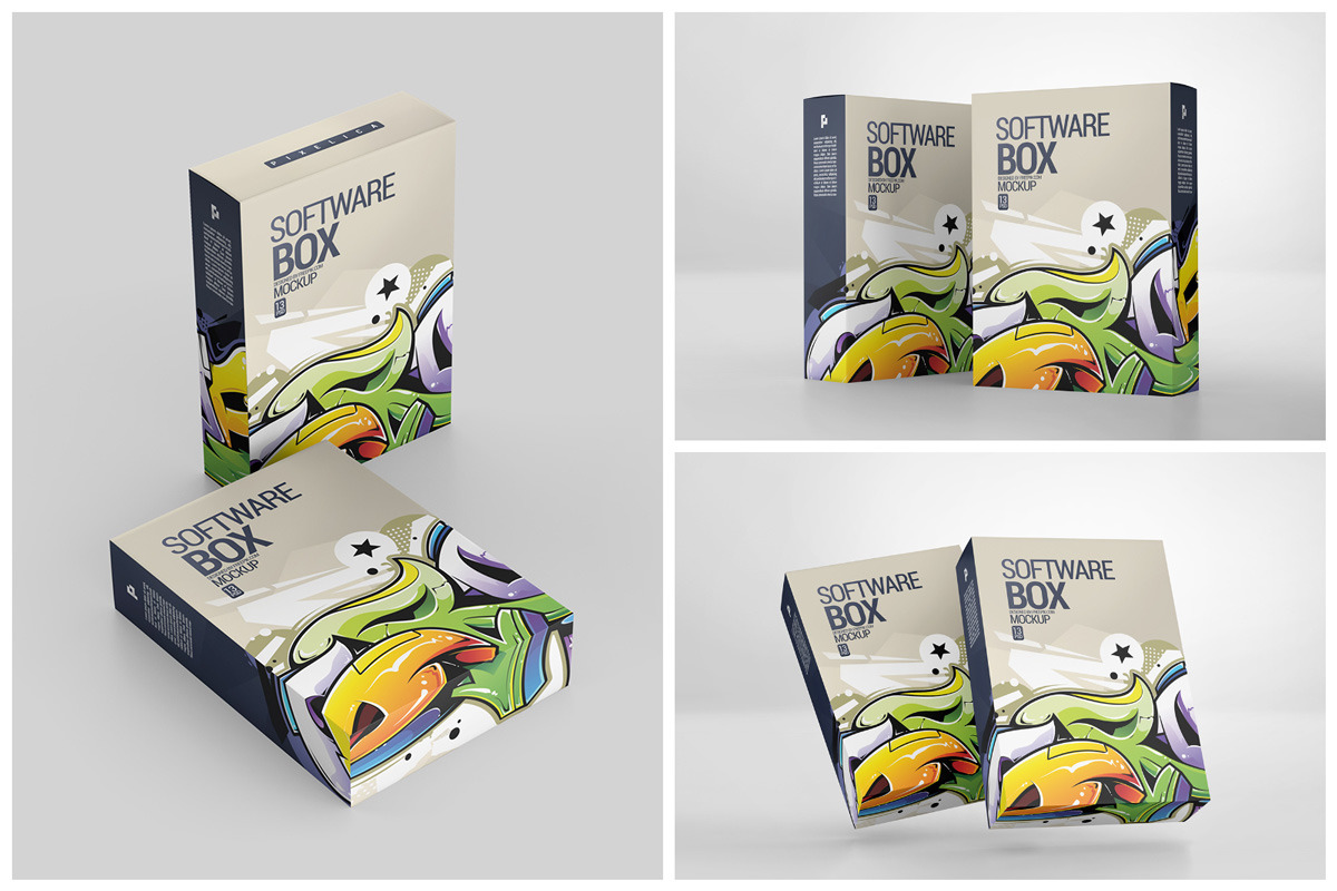 Download Software Box Mockup In Packaging Mockups On Yellow Images Creative Store PSD Mockup Templates