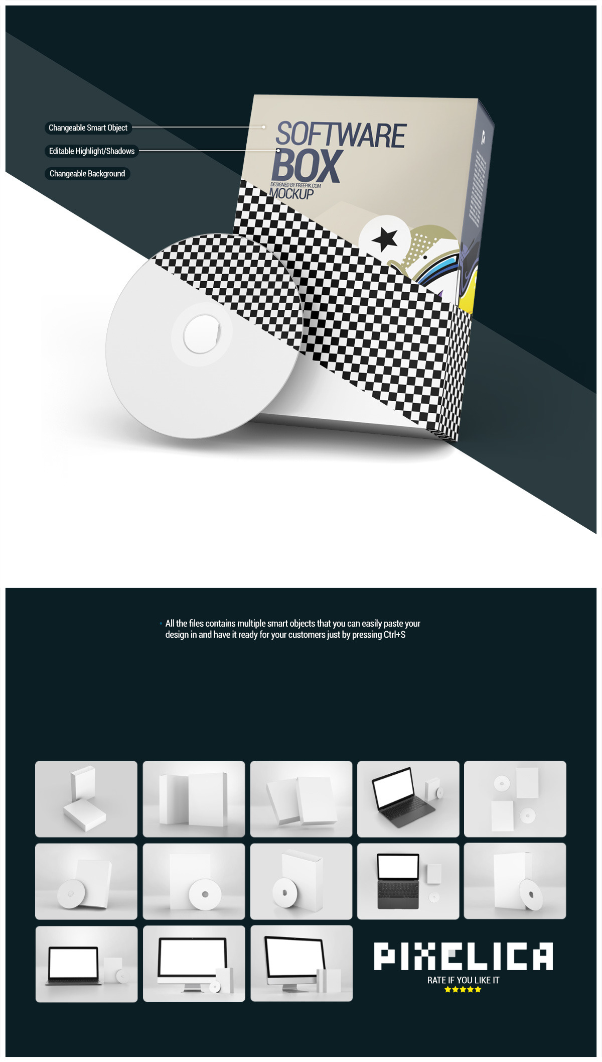 Download Software Box Mockup In Packaging Mockups On Yellow Images Creative Store