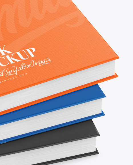 Hardcover Books w  Fabric Cover Mockup PSD #3