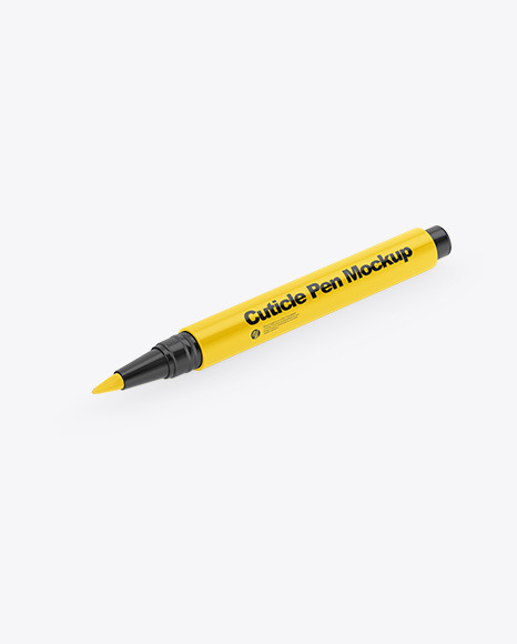 Cuticle Pen Mockup   Half Side View PSD #1