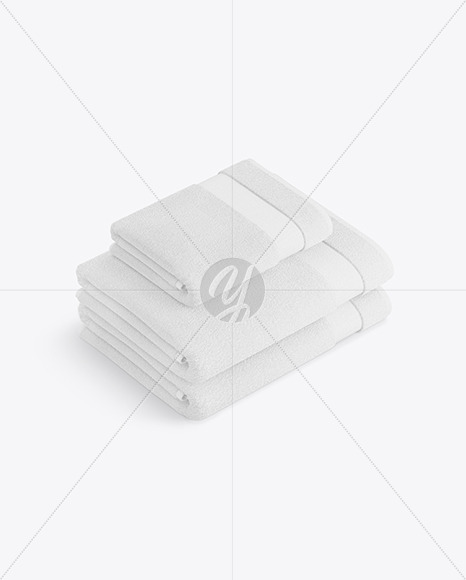 Three Towels Set Mockup PSD #1