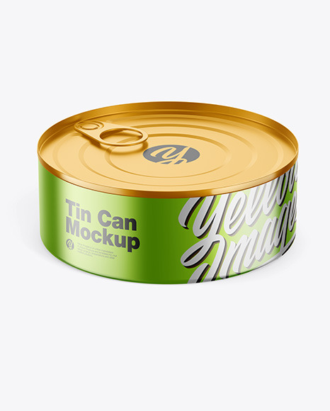 Download Metallic Tin Can Box Psd Mockup Yellowimages