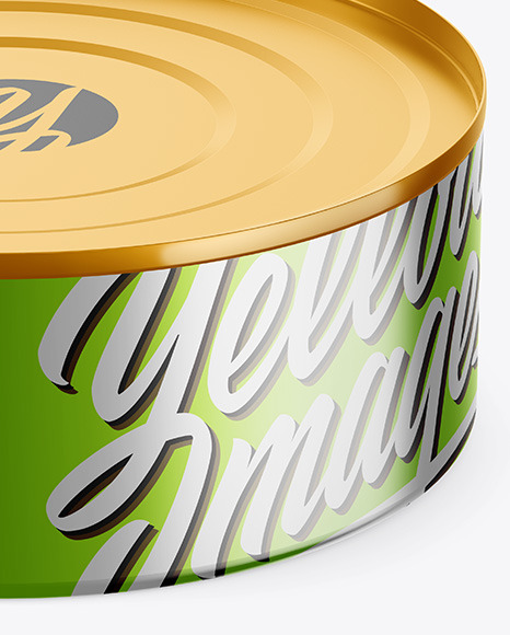 Metallic Tin Can Mockup PSD #1