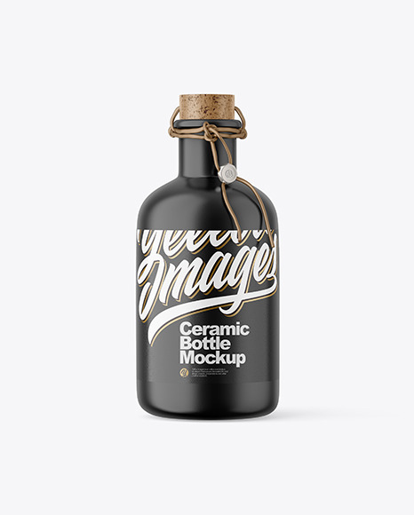 Matte Ceramic Bottle Mockup PSD #2