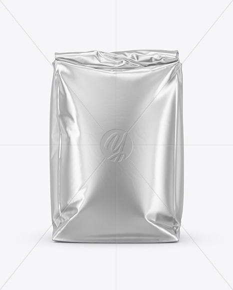 Download Metallic Food Bag Mockup Front View In Bag Sack Mockups On Yellow Images Object Mockups Yellowimages Mockups