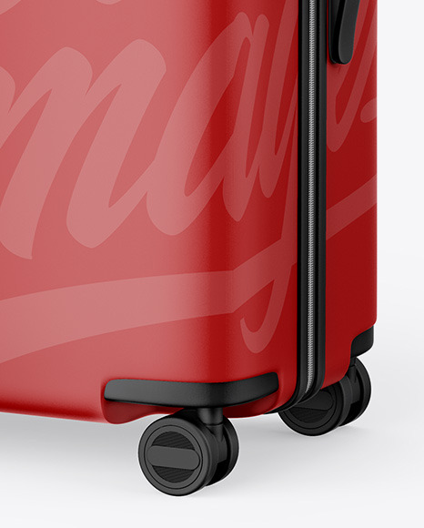 Matte Travel Suitcase Mockup PSD #1