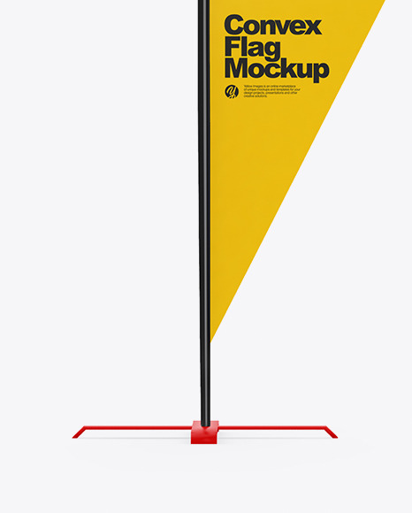 Convex Flag Mockup PSD #1