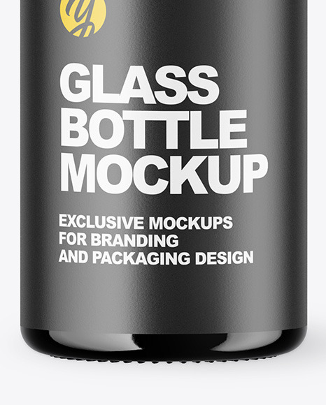 Green Glass Bottle Mockup PSD #6