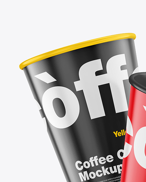 Glossy Coffee Cups Mockup PSD #1