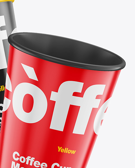 Glossy Coffee Cups Mockup PSD #6