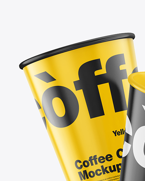 Glossy Coffee Cups Mockup PSD #5