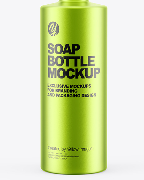 Metallic Soap Bottle Mockup PSD #1