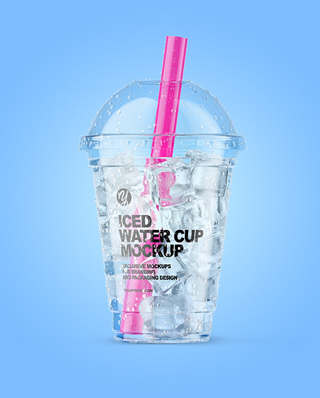 Iced Water Cup Mockup PSD #1