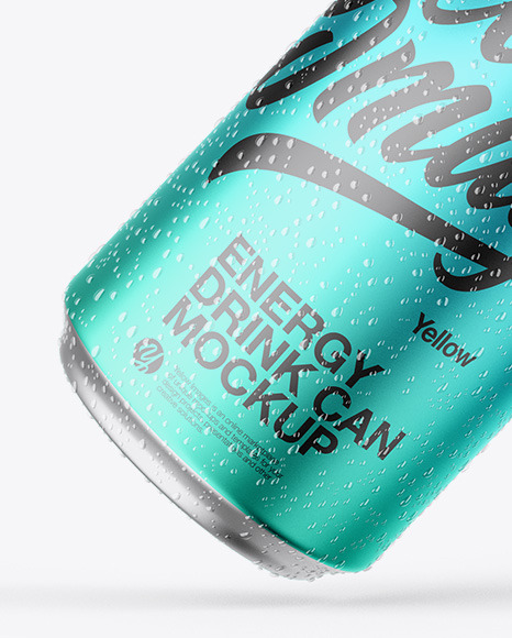 Two Matte Metallic Cans Mockup PSD #7