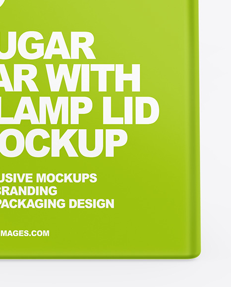 Matte Sugar Jar Mockup PSD #1
