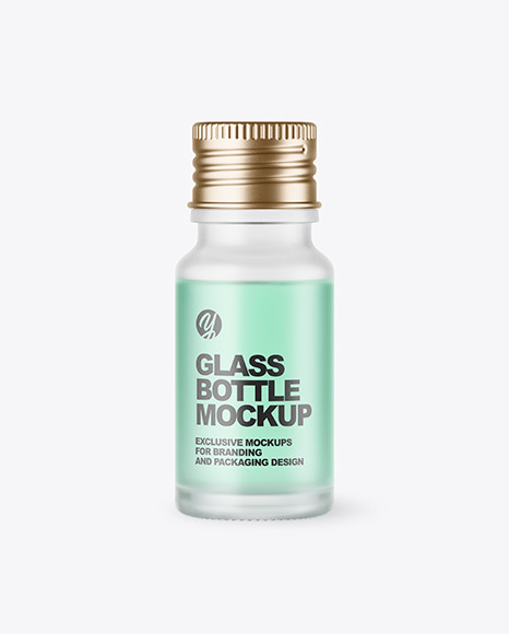 Frosted Glass Bottle Mockup PSD #3