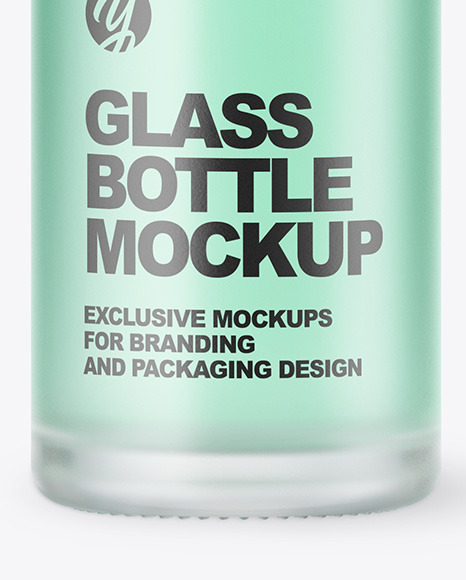 Frosted Glass Bottle Mockup PSD #7