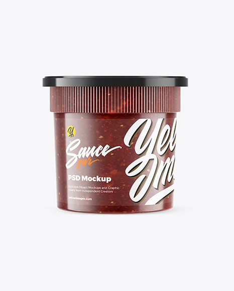 Salsa Sauce Jar Mockup PSD #2