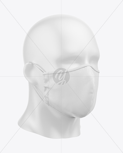 Face Mask Mockup In Apparel Mockups On Yellow Images Object Mockups