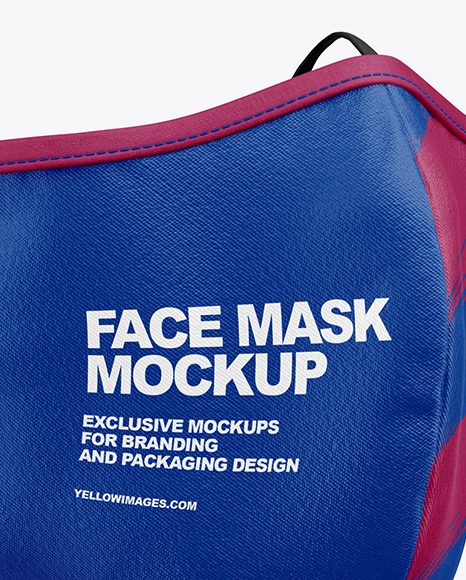 Face Mask Mockup In Apparel Mockups On Yellow Images Object Mockups