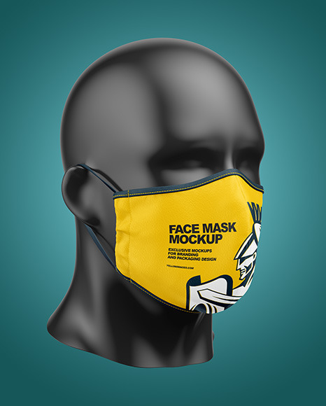 Download Free Face Mask Mockup In Apparel Mockups On Yellow Images Object Mockups PSD Mockups