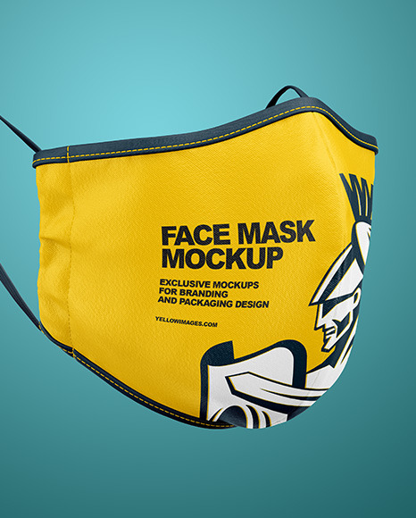 Download Face Mask Mockup In Apparel Mockups On Yellow Images Object Mockups