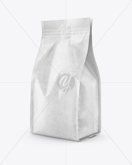 Kraft Food Bag Mockup In Bag Sack Mockups On Yellow Images Object Mockups