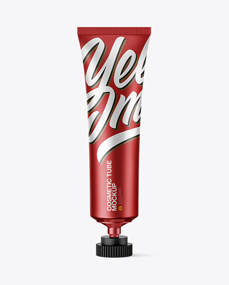 Metallic Cosmetic Tube Mockup