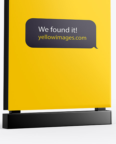 Download Plastic Stand Mockup In Outdoor Advertising Mockups On Yellow Images Object Mockups PSD Mockup Templates