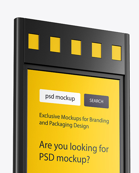 Plastic Stand Mockup PSD #2