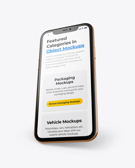 Download Apple Iphone 11 Pro W Cards Mockup In Device Mockups On Yellow Images Object Mockups