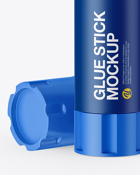 Download Opened Matte Glue Stick Mockup In Tube Mockups On Yellow Images Object Mockups PSD Mockup Templates