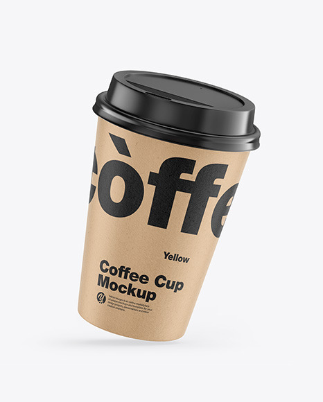 Download Kraft Coffee Cup Mockup In Cup Bowl Mockups On Yellow Images Object Mockups Yellowimages Mockups