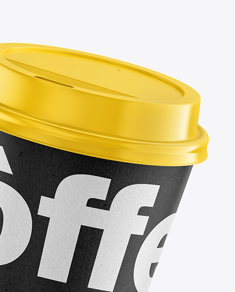 Download Kraft Coffee Cup Mockup In Cup Bowl Mockups On Yellow Images Object Mockups PSD Mockup Templates