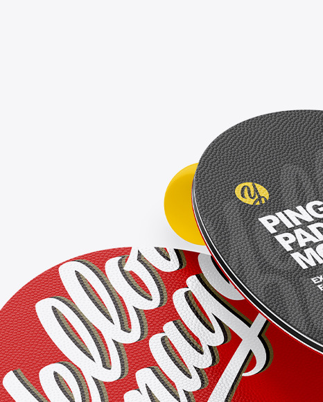 Download Ping Pong Paddle Mockup In Object Mockups On Yellow Images Object Mockups