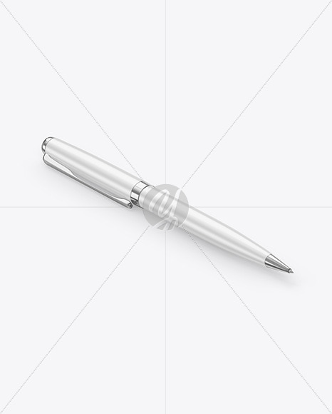 Matte Pen w/ Metallic Finish Mockup Matte Pen w/ Metallic Finish Mockup