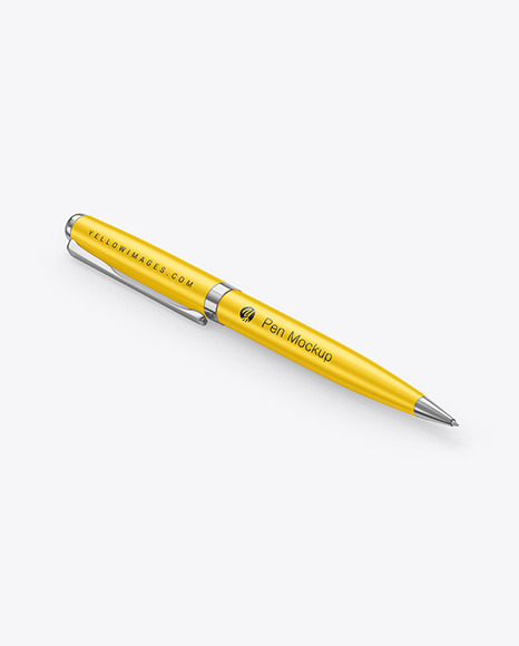 Matte Pen w  Metallic Finish Mockup PSD #1