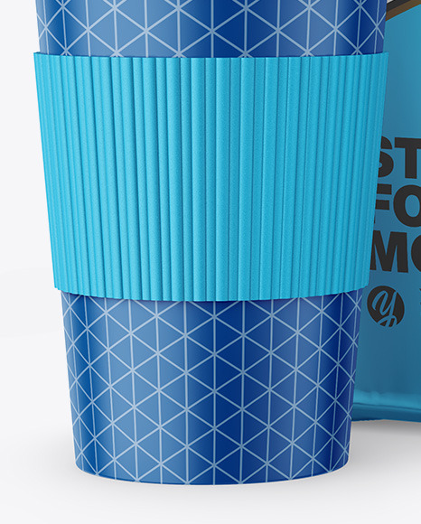 Download Metallic Stand Up Bag With Coffee Cup Mockup In Bag Sack Mockups On Yellow Images Object Mockups PSD Mockup Templates