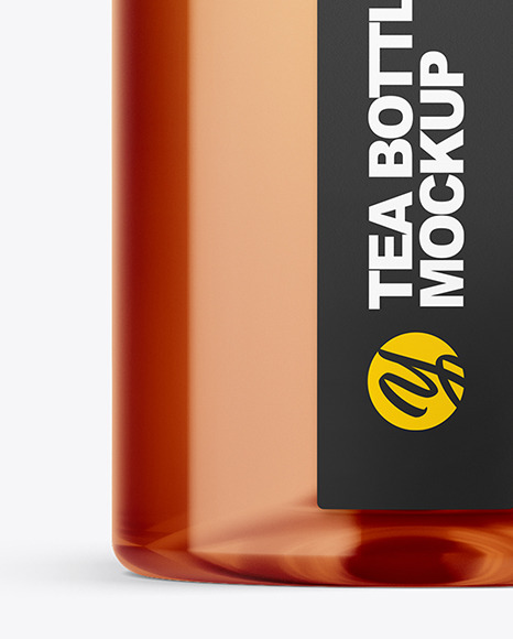 Download Tea Bottle With A Tag Mockup In Bottle Mockups On Yellow Images Object Mockups