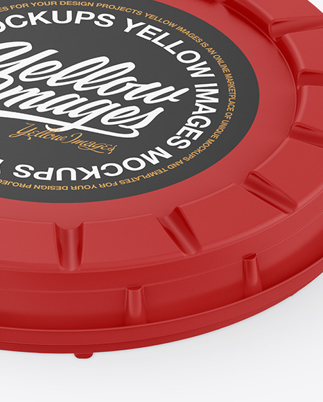 Matte Round Pizza Box Mockup PSD #7